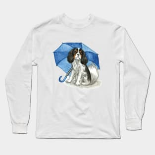 Cavalier King Charles Spaniel - Tri-colour Blue Umbrella Long Sleeve T-Shirt